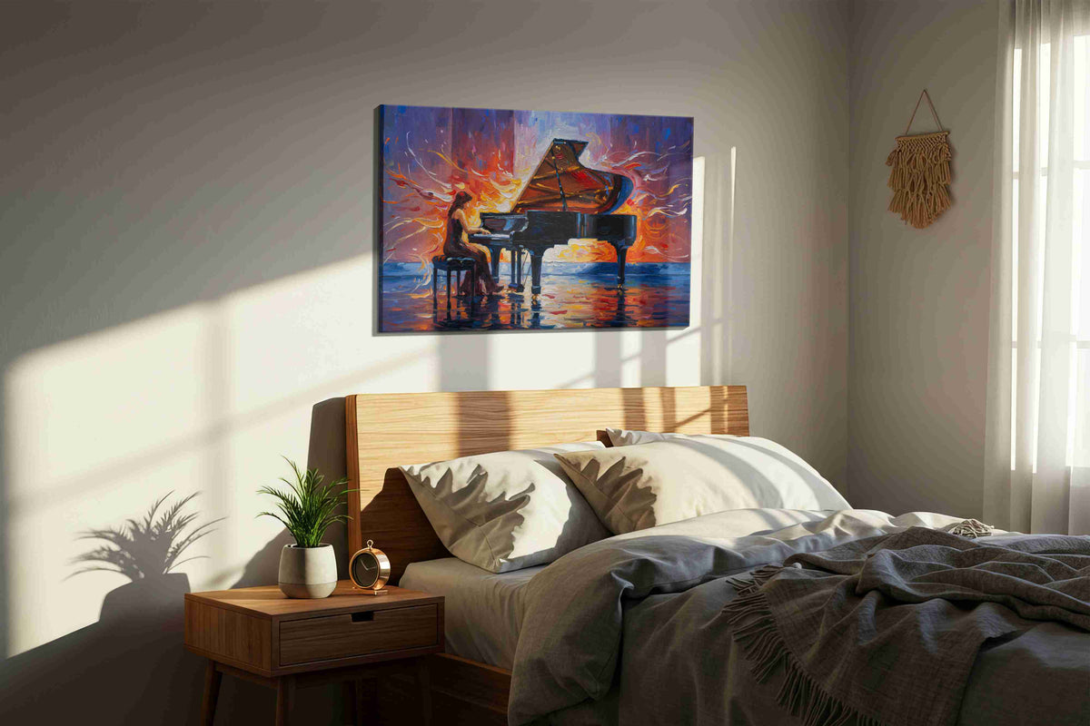 Symphony of Fire – music canvas wall art, gallery-wrapped, ready to hang