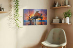 Symphony of Fire music canvas print, displayed in a living room