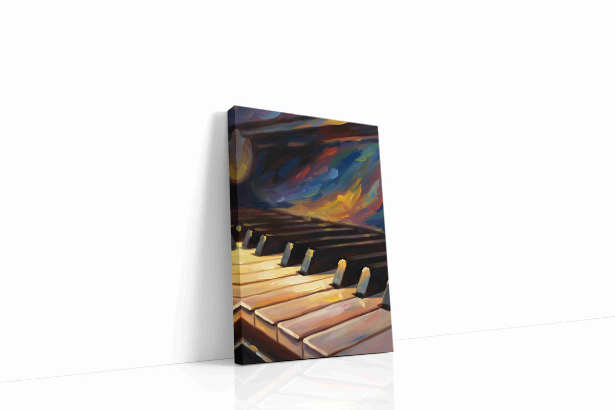 Symphony of Light music canvas print gallery-wrapped portrait canvas studio shot