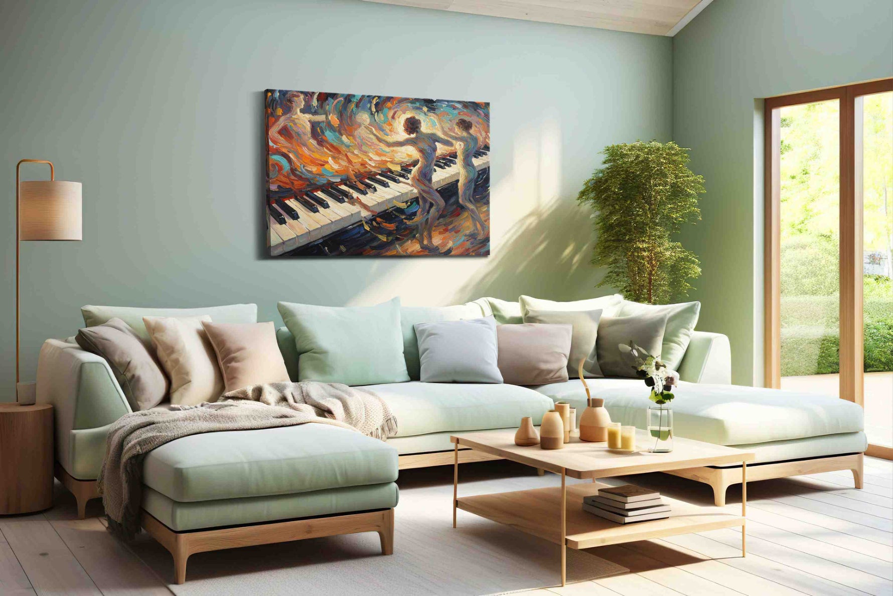 Symphony of Movement music canvas print, hanging on wall