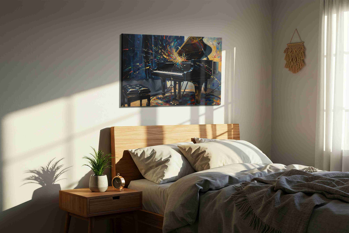 Symphony of Stardust – music canvas wall art, gallery-wrapped, ready to hang