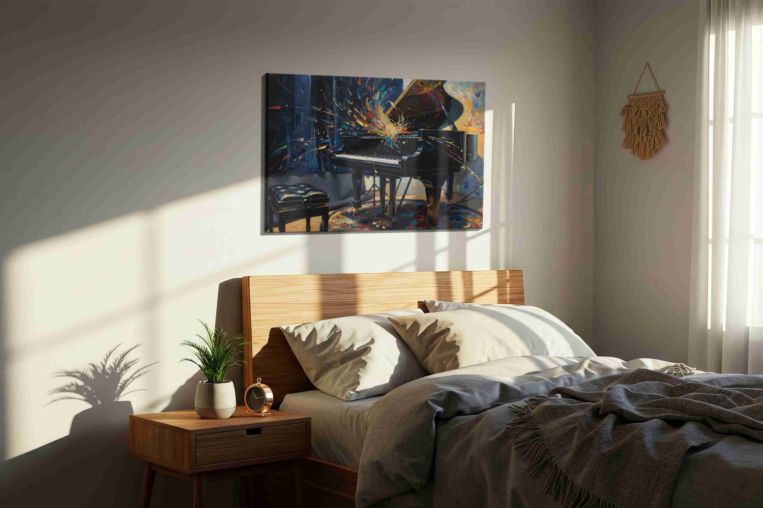 Symphony of Stardust – music canvas wall art, gallery-wrapped, ready to hang