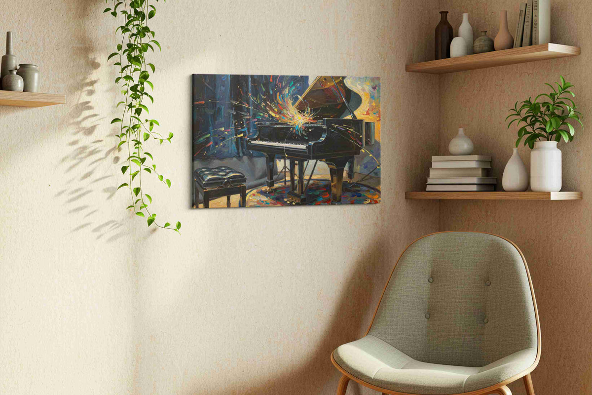 Symphony of Stardust music canvas print in a living room scene