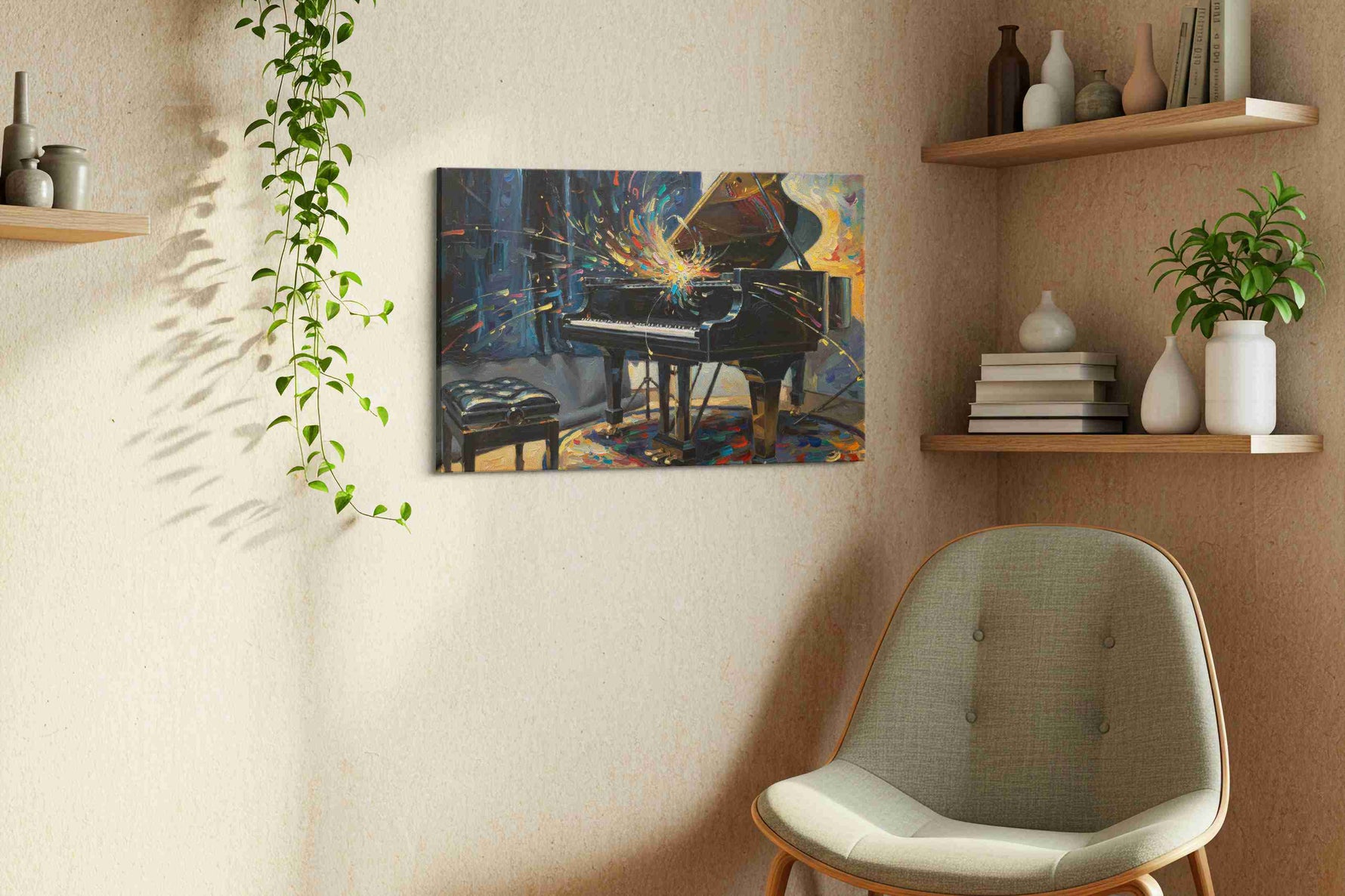 Symphony of Stardust music canvas print in a living room scene