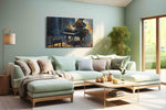 Symphony of Stardust music canvas print, hanging on wall