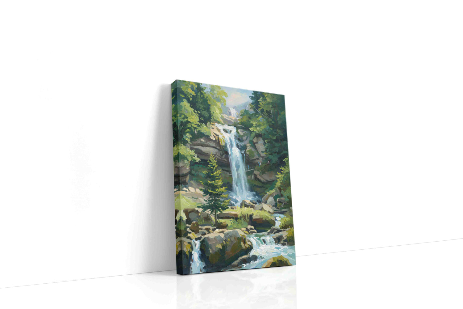 Cascading Serenity landscape canvas print, gallery-wrapped, ready to hang
