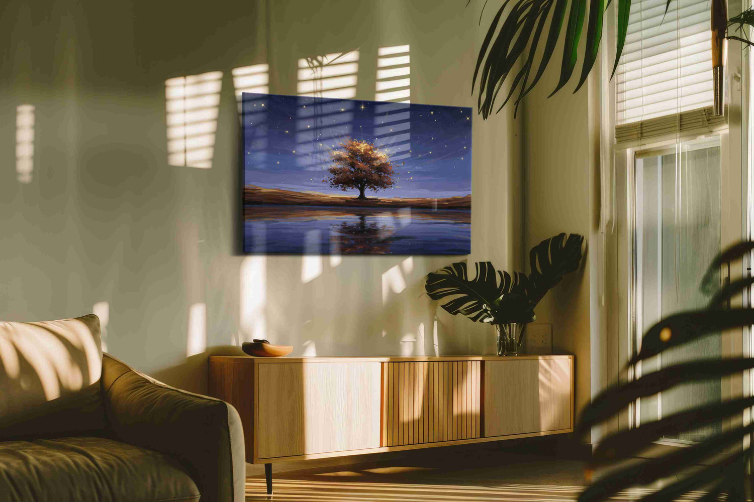 Celestial Reflection – landscape canvas wall art, gallery-wrapped, ready to hang