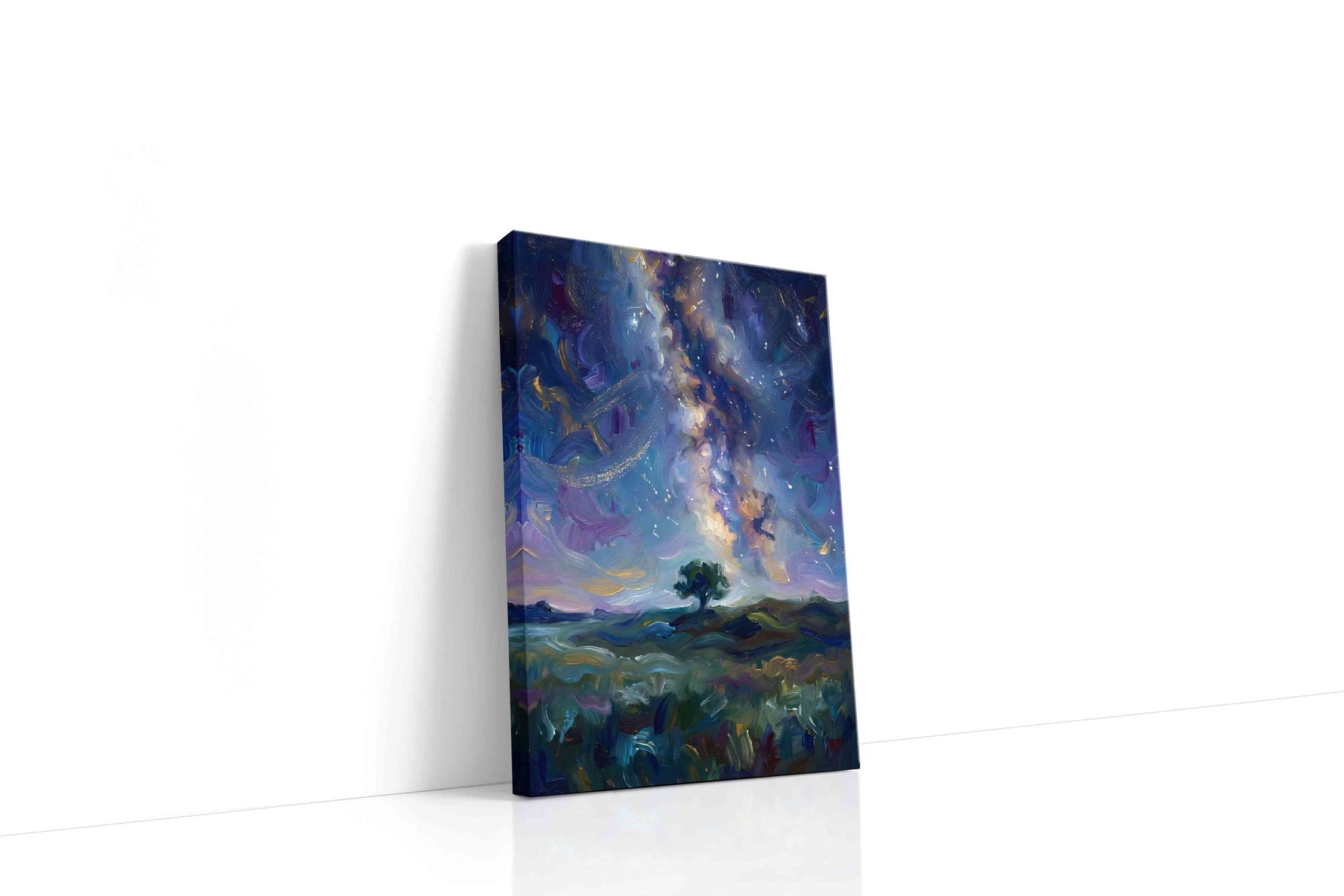 Celestial Symphony Over Fields landscape canvas print gallery-wrapped portrait canvas studio shot