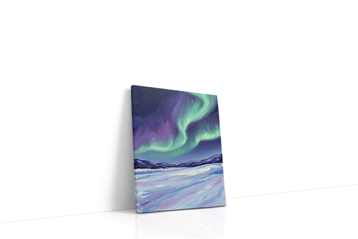 Celestial Symphony of Light landscape canvas print gallery-wrapped portrait canvas studio shot