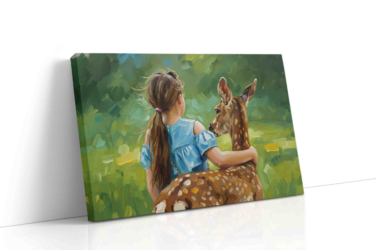Embrace of the Wild animals canvas print gallery-wrapped landscape canvas studio shot
