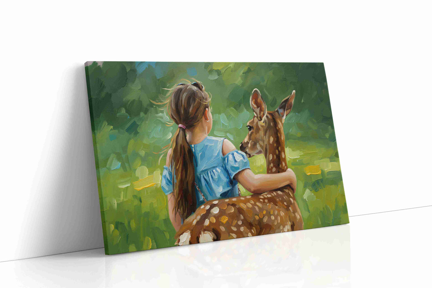 Embrace of the Wild animals canvas print, gallery-wrapped, ready to hang