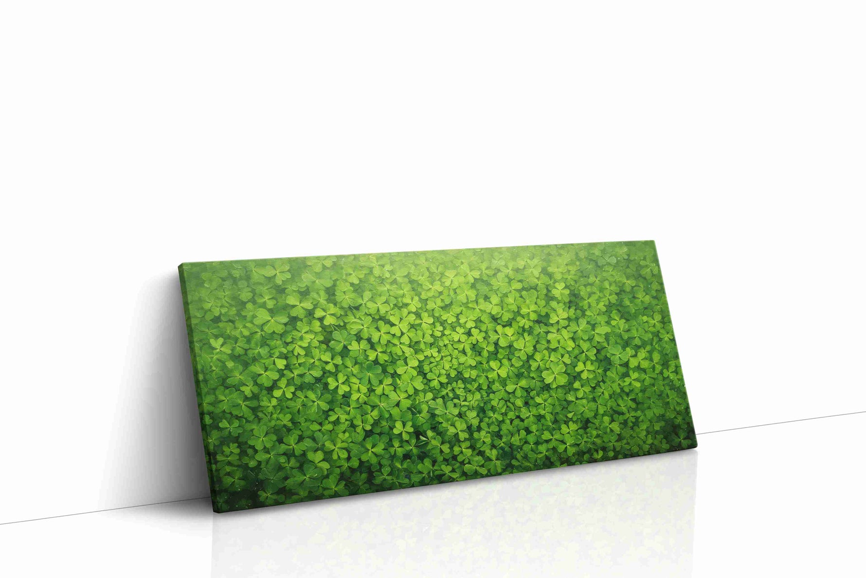 Emerald Canopy leaves canvas print, gallery-wrapped, ready to hang