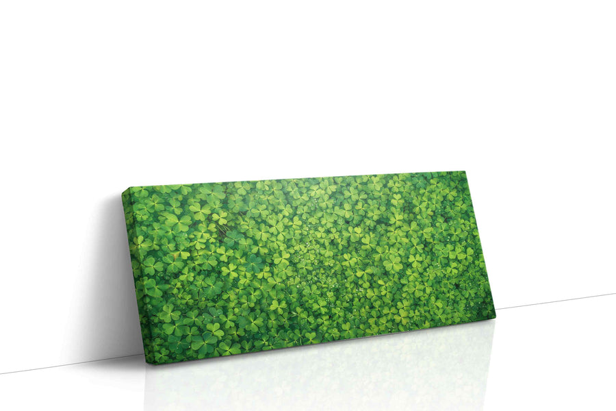 Emerald Clover Cascade leaves canvas print gallery-wrapped landscape canvas studio shot