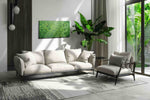 Emerald Clover Cascade leaves canvas print, on wall, lifestyle preview