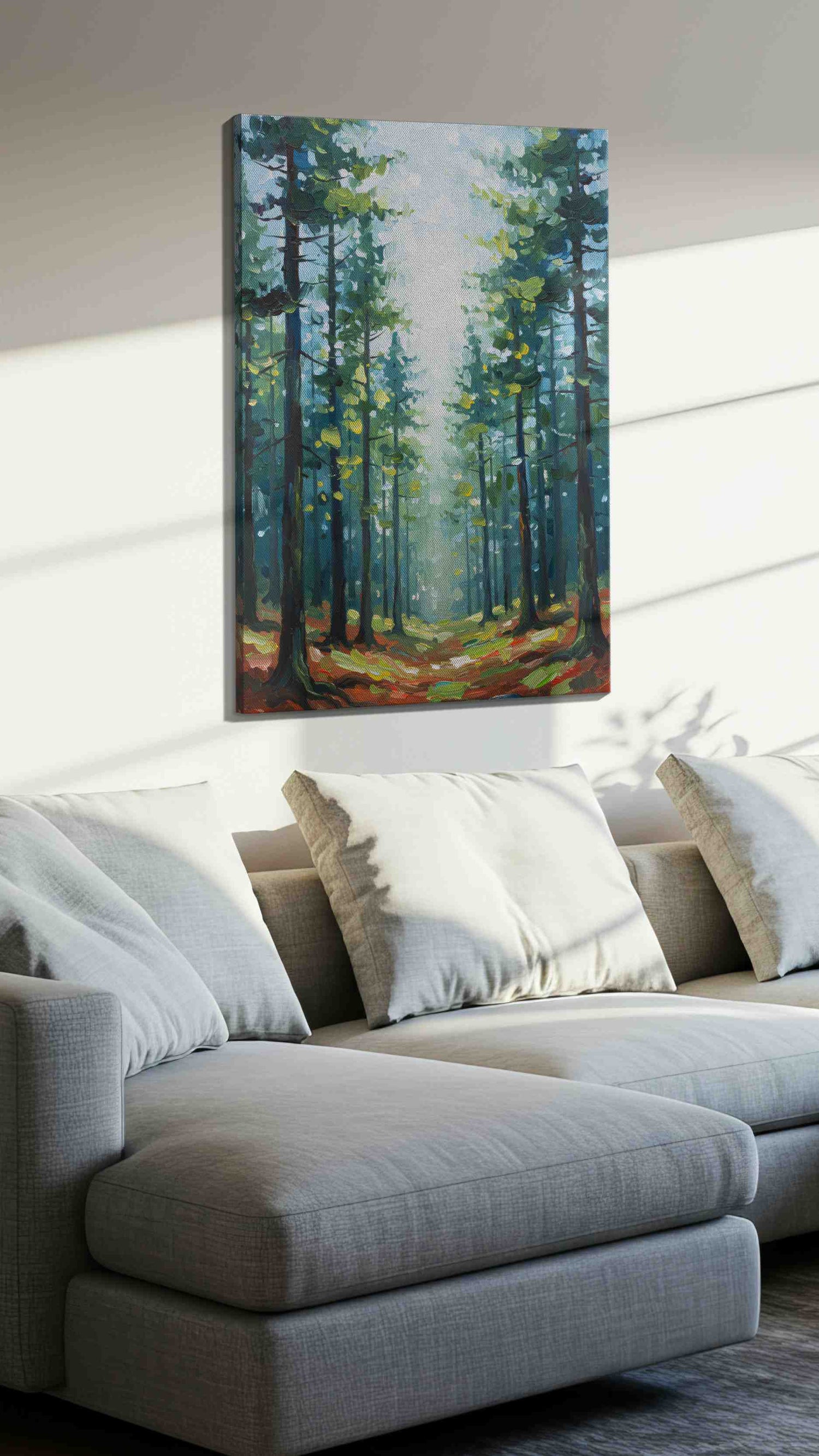 Enchanted Forest Pathway – landscape canvas wall art, gallery-wrapped, ready to hang