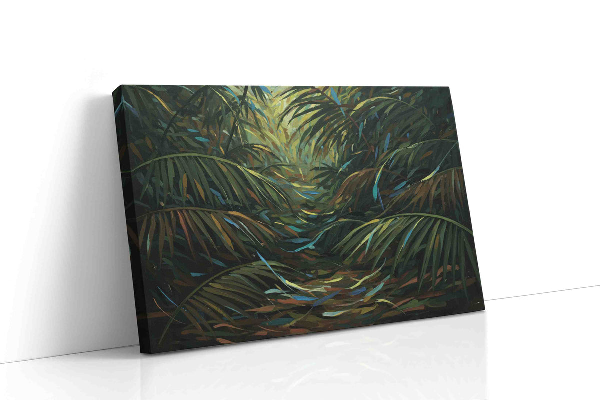 Enchanted Jungle Pathway nature canvas print gallery-wrapped landscape canvas studio shot