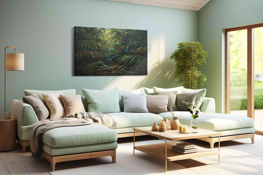 Enchanted Jungle Pathway – nature canvas wall art, gallery-wrapped, ready to hang