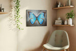 Ethereal Azure Wings animals canvas print in a living room scene