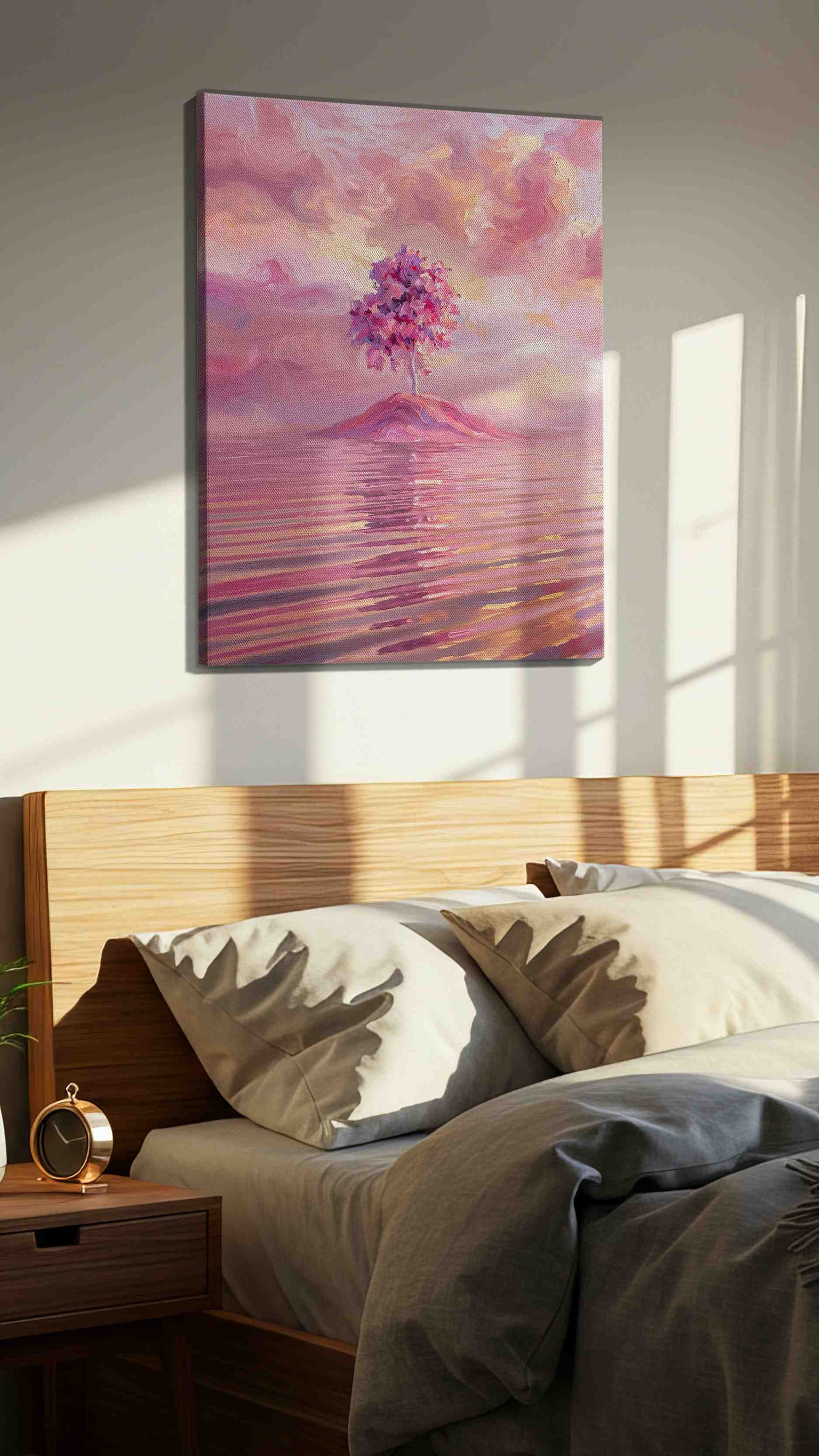 Ethereal Dreamscape of Serenity – landscape canvas wall art, gallery-wrapped, ready to hang