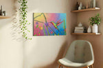 Ethereal Hummingbird Symphony birds canvas print, hanging on wall — view 3