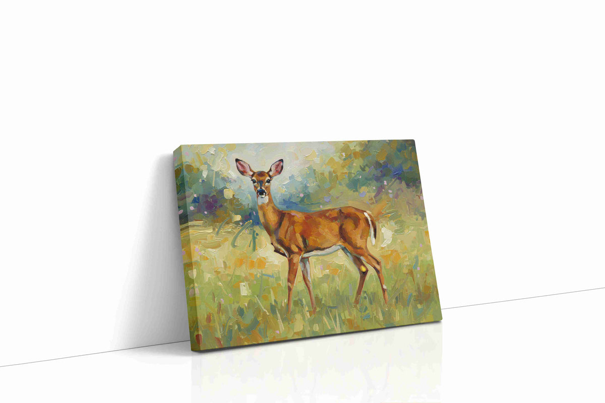 Graceful Meadow Serenade animals canvas print gallery-wrapped landscape canvas studio shot