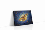 Luminous Flutter in the Night nature canvas print, gallery-wrapped, ready to hang