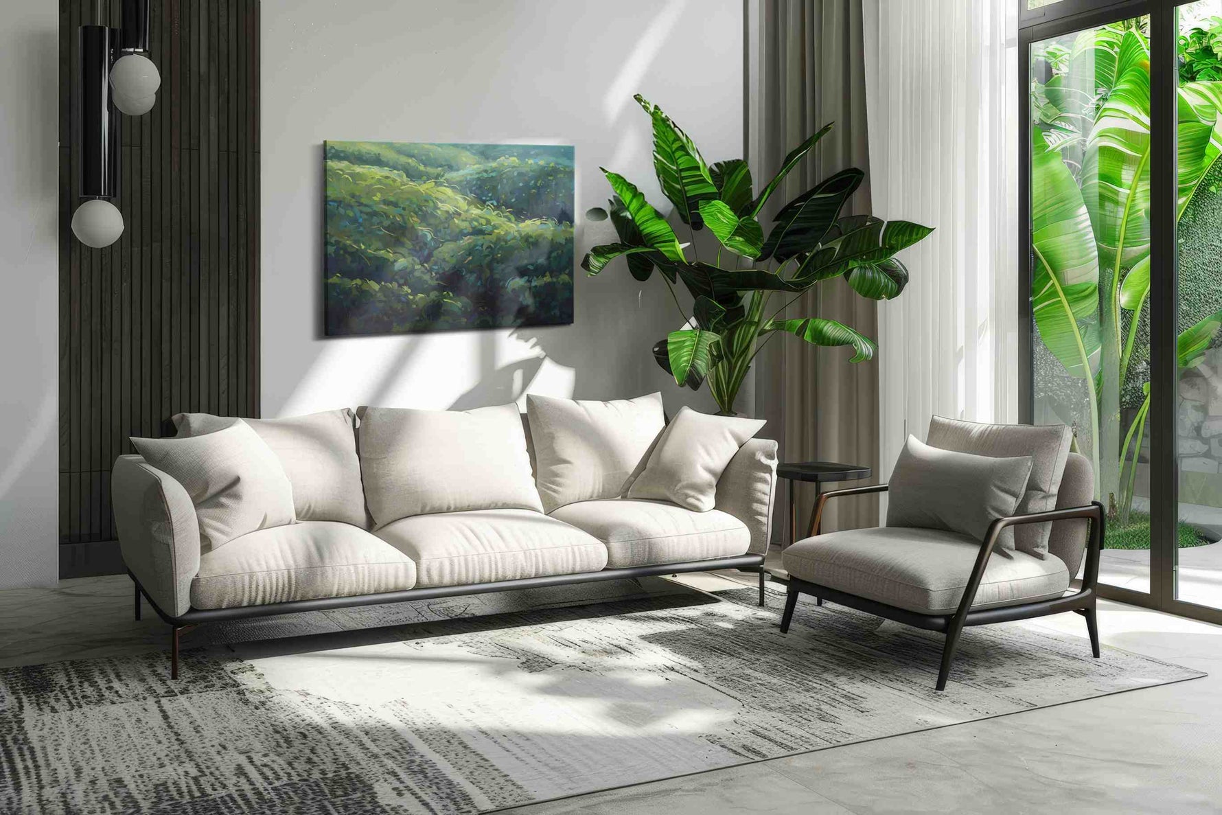 Luminous Verdant Waves – nature canvas wall art, gallery-wrapped, ready to hang