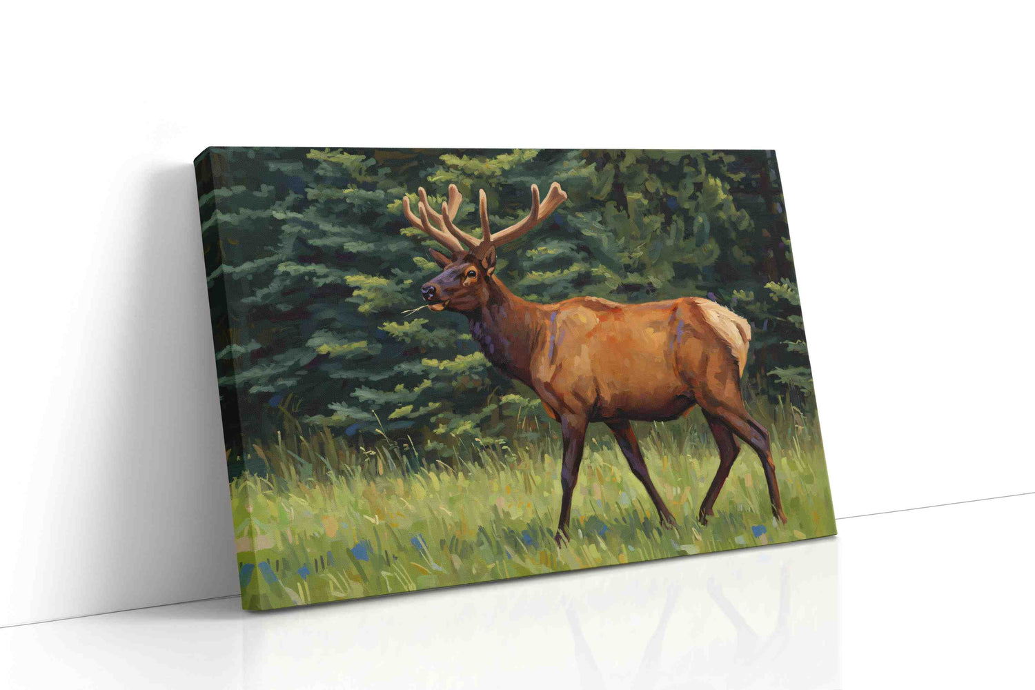 Majestic Forest Wanderer animals canvas print, gallery-wrapped, ready to hang