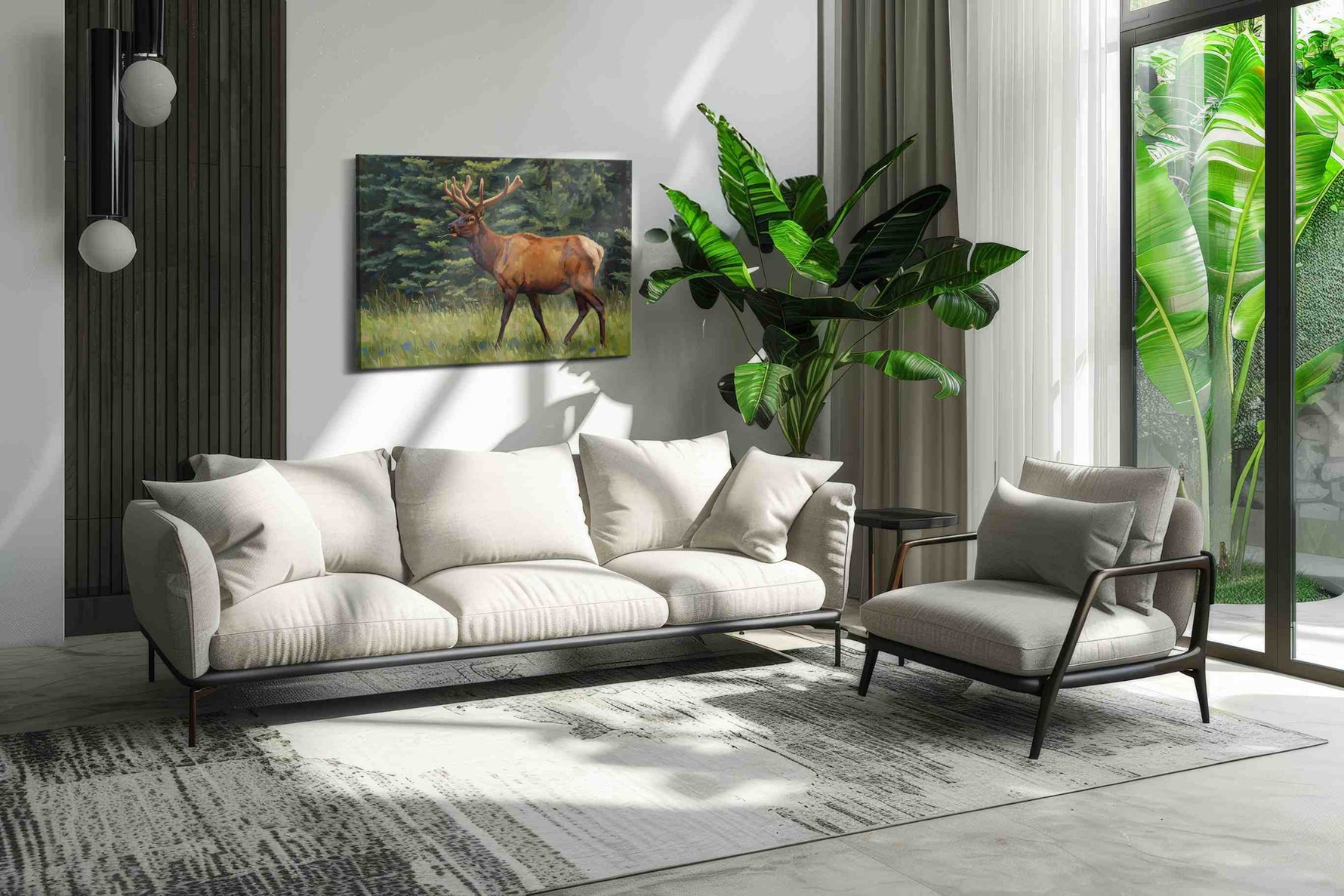 Majestic Forest Wanderer animals canvas print, on wall, lifestyle preview