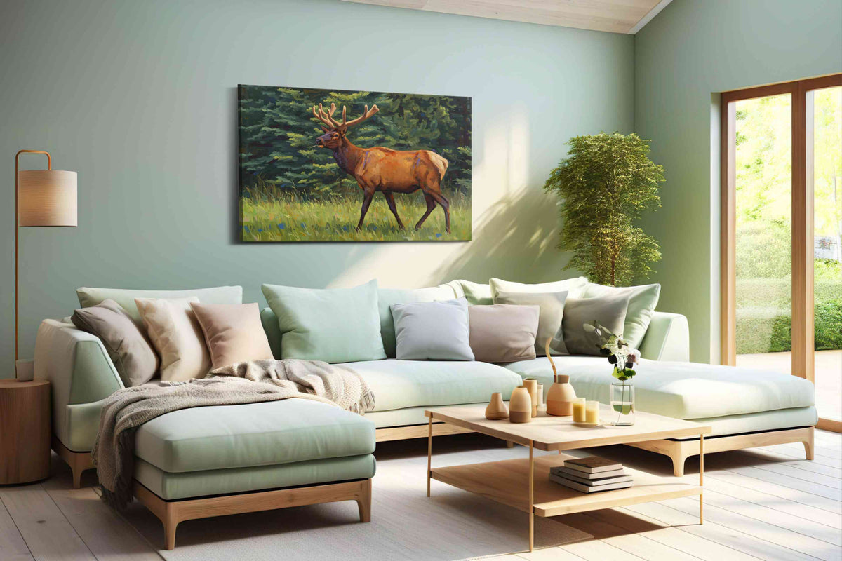 Majestic Forest Wanderer – animals canvas wall art, gallery-wrapped, ready to hang