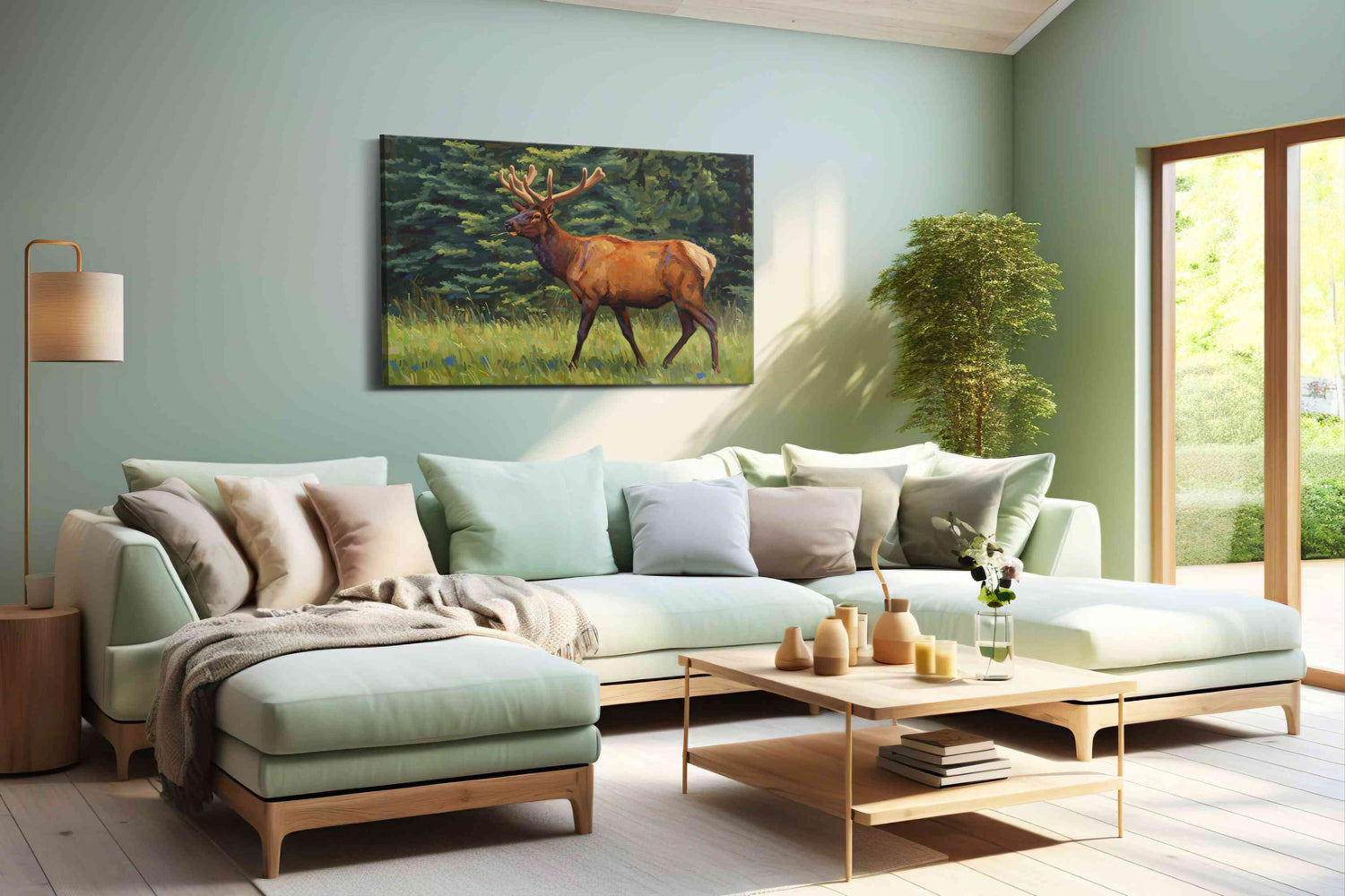 Majestic Forest Wanderer – animals canvas wall art, gallery-wrapped, ready to hang