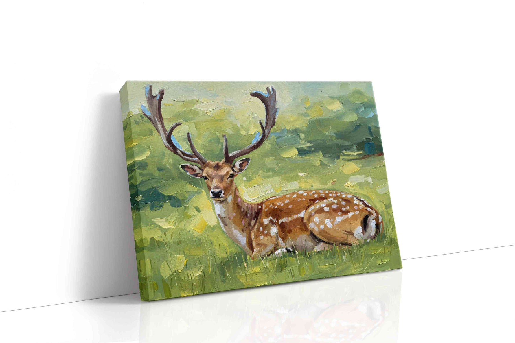 Majestic Meadow Guardian animals canvas print gallery-wrapped landscape canvas studio shot