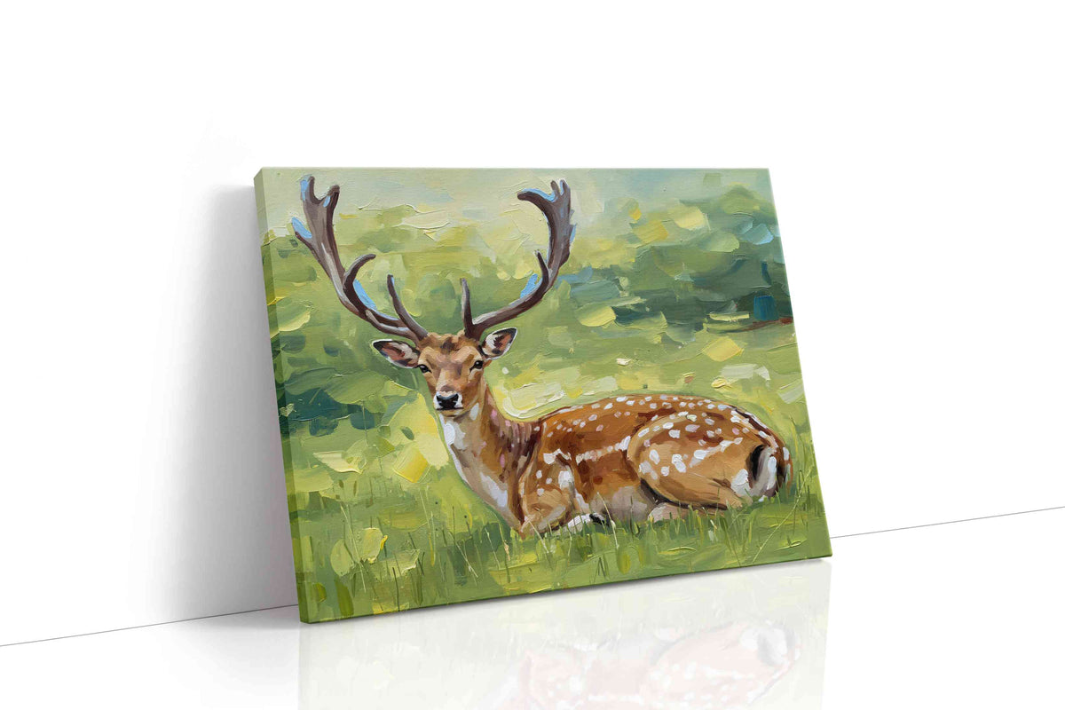 Majestic Meadow Guardian animals canvas print, gallery-wrapped, ready to hang