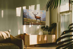 Majestic Wilderness Sentinel animals canvas print in a hung canvas mockup