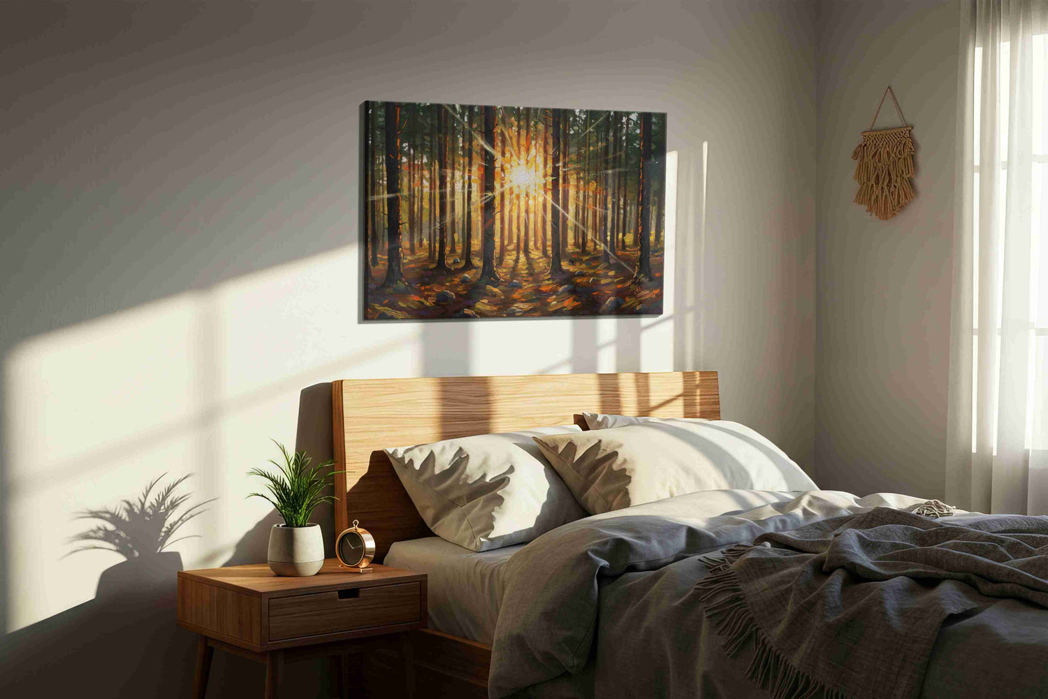 Radiant Forest Awakening II – nature canvas wall art, gallery-wrapped, ready to hang