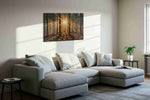 Radiant Forest Awakening II nature canvas print, displayed in a living room