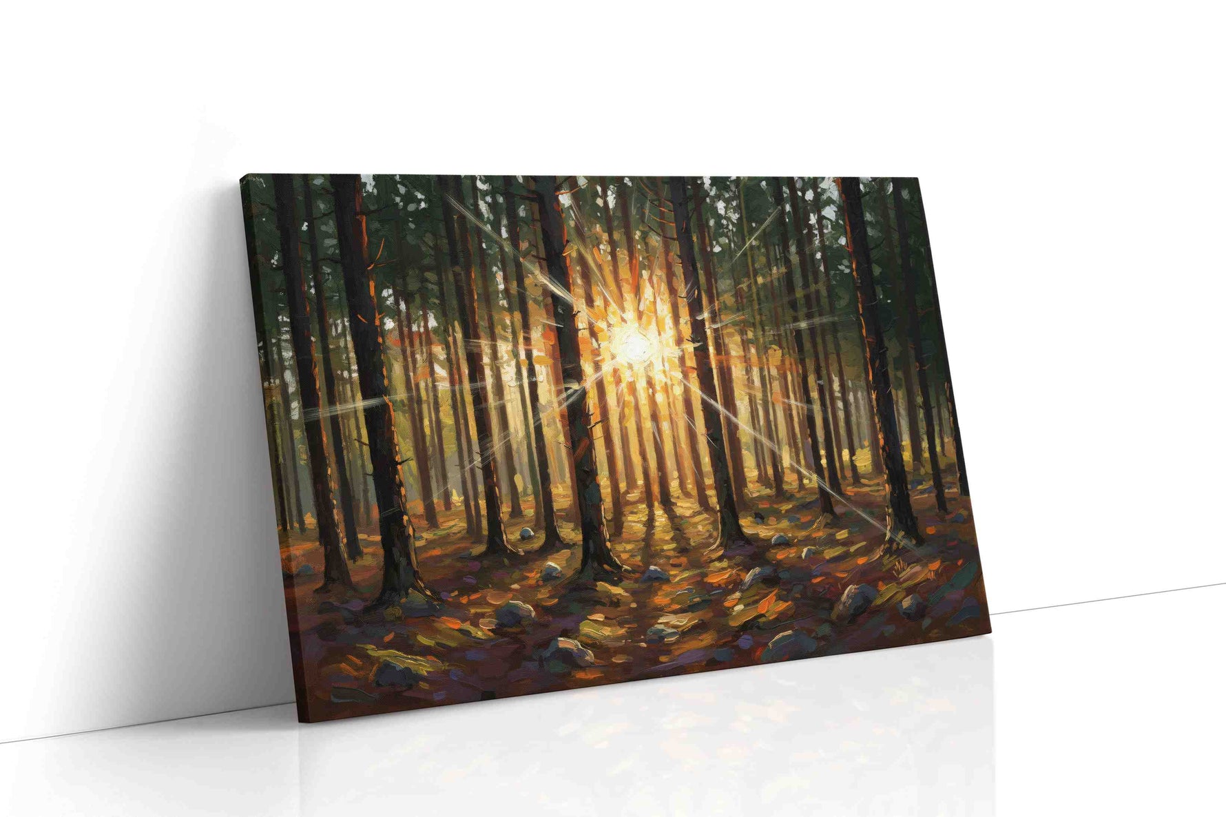 Radiant Forest Awakening II nature canvas print, gallery-wrapped, ready to hang