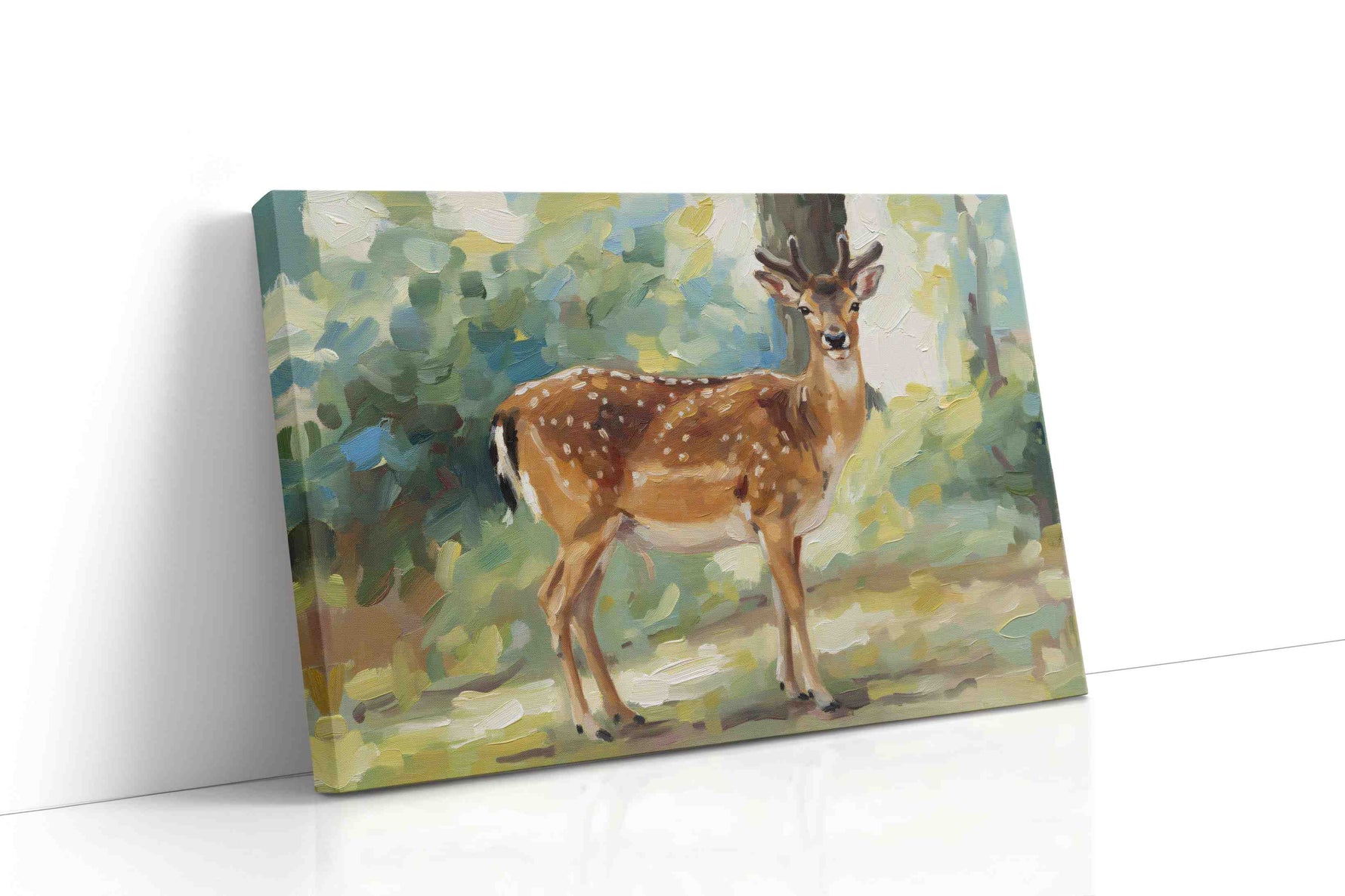 Serenity in the Glade animals canvas print, gallery-wrapped, ready to hang