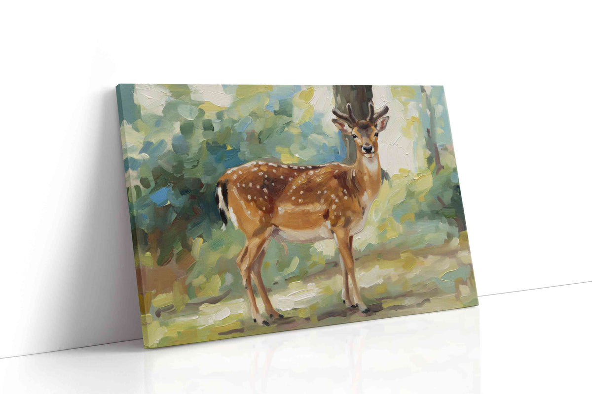 Serenity in the Glade animals canvas print gallery-wrapped landscape canvas studio shot
