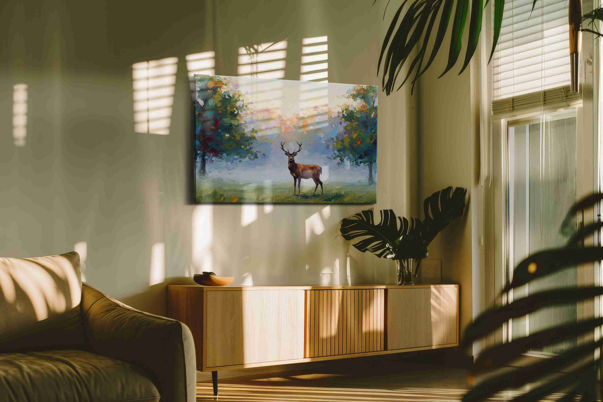 Serenity in the Mist nature canvas print, on wall, lifestyle preview