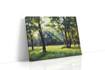 Sunlit Serenity Grove landscape canvas print gallery-wrapped landscape canvas studio shot