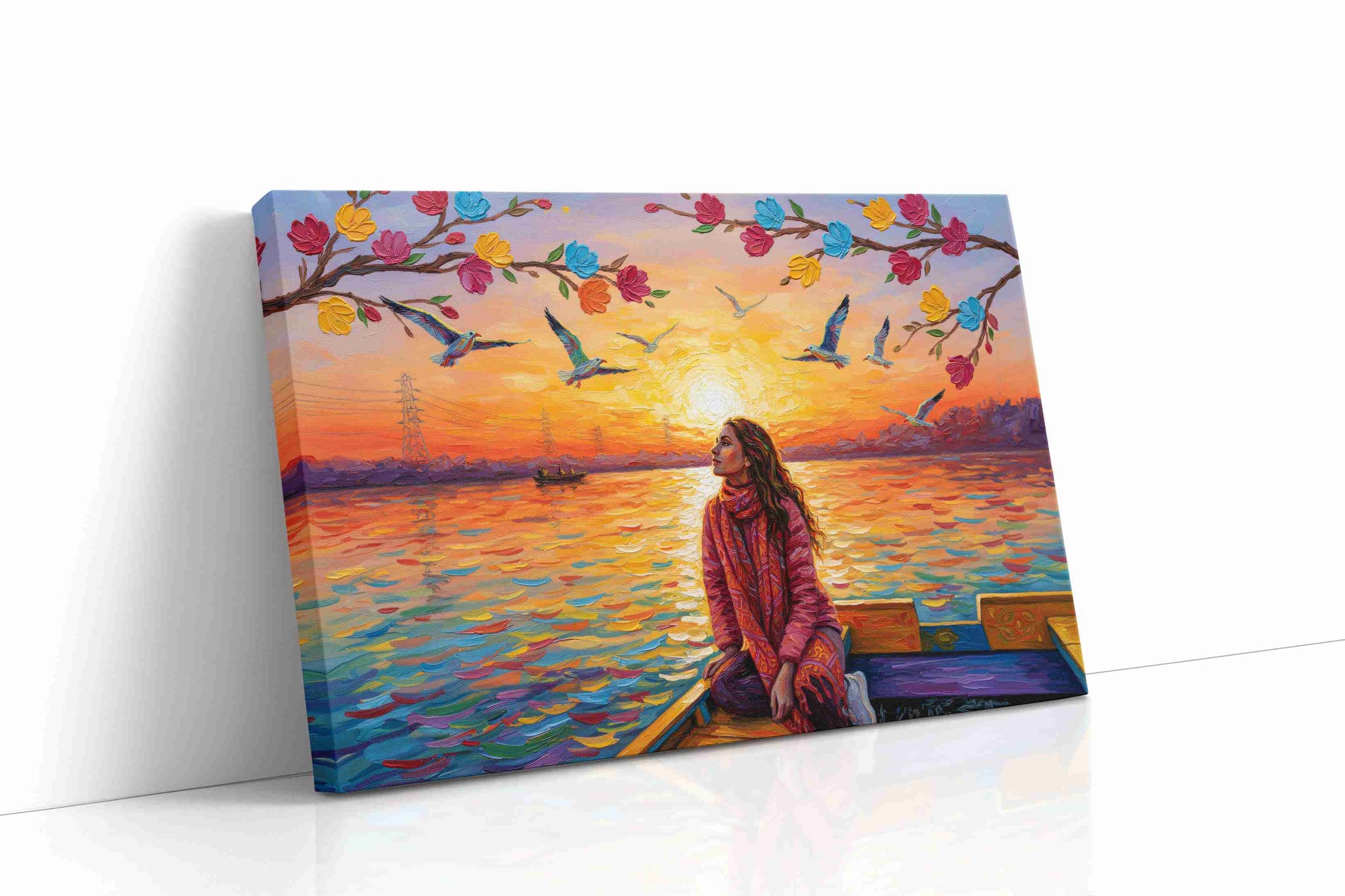 Sunset Symphony of Colors landscape canvas print gallery-wrapped landscape canvas studio shot