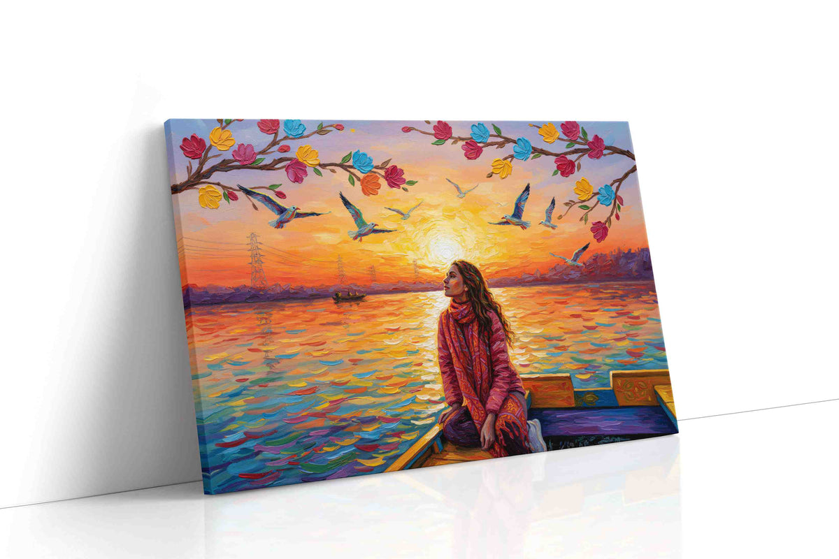 Sunset Symphony of Colors landscape canvas print, gallery-wrapped, ready to hang