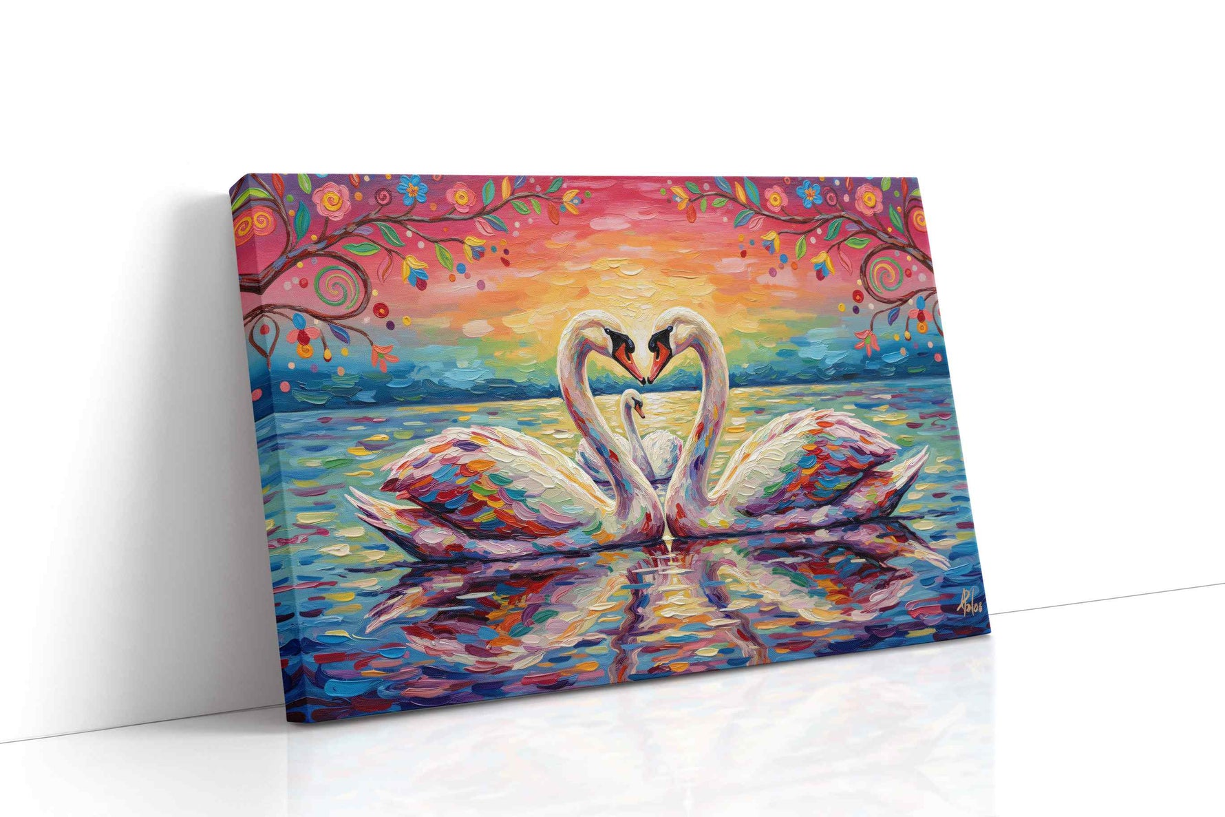 Symphony of Serenity birds canvas print gallery-wrapped landscape canvas studio shot