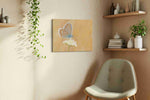 Whisper of the Blue Wings nature canvas print, displayed in a living room