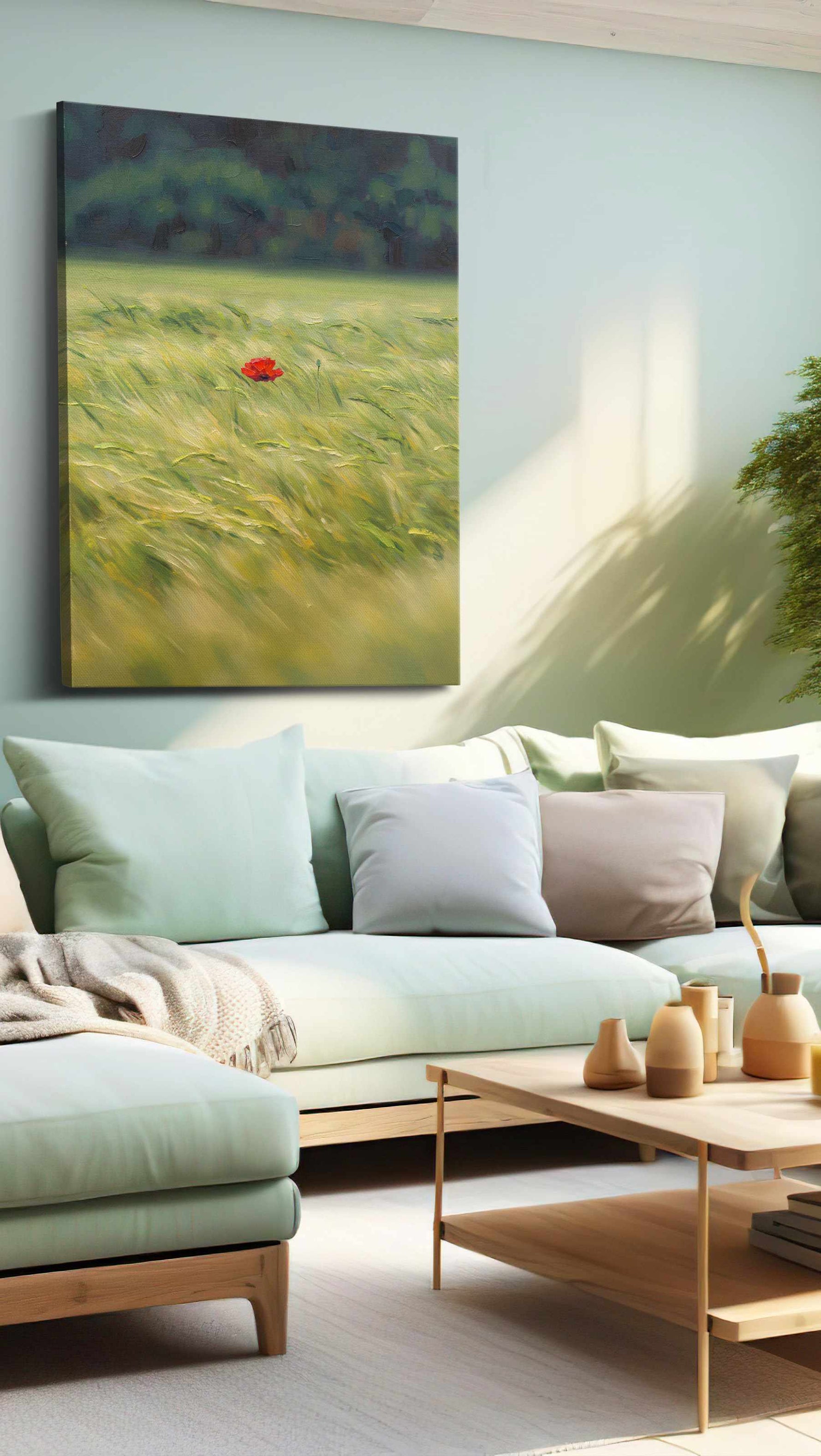 Whisper of the Meadow nature canvas print, hanging on wall