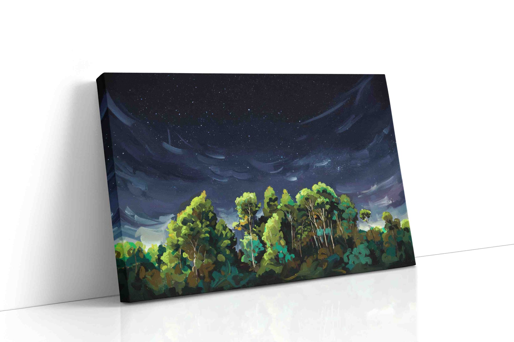 Whispering Canopy Beneath Stars landscape canvas print, gallery-wrapped, ready to hang