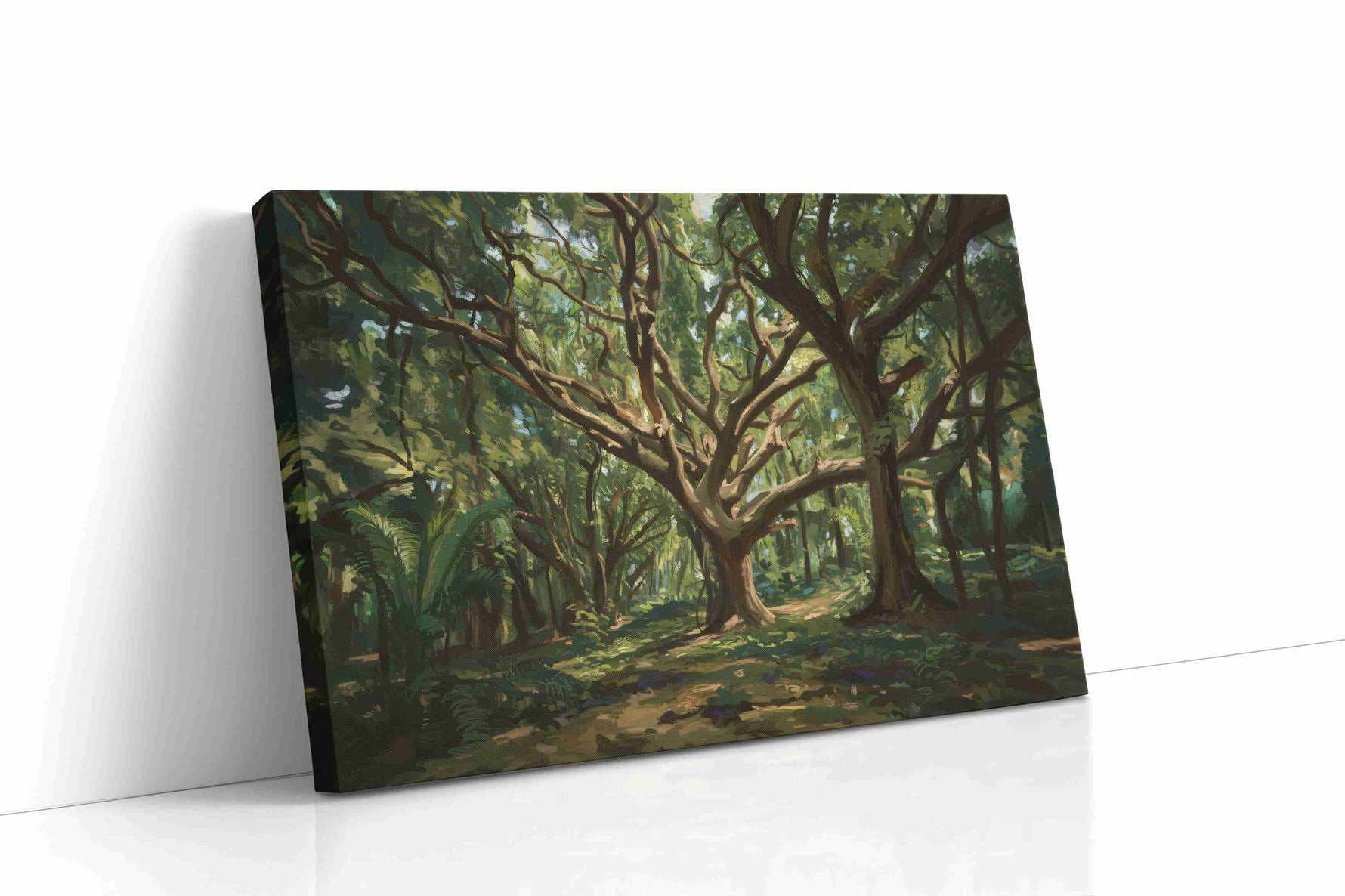 Whispering Canopy II nature canvas print, gallery-wrapped, ready to hang