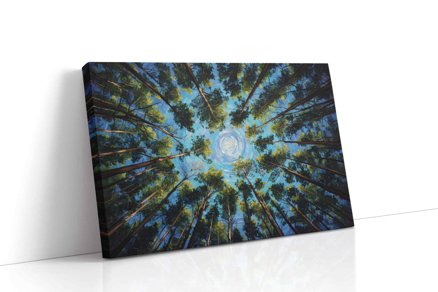 Whispering Canopy Vortex nature canvas print, gallery-wrapped, ready to hang