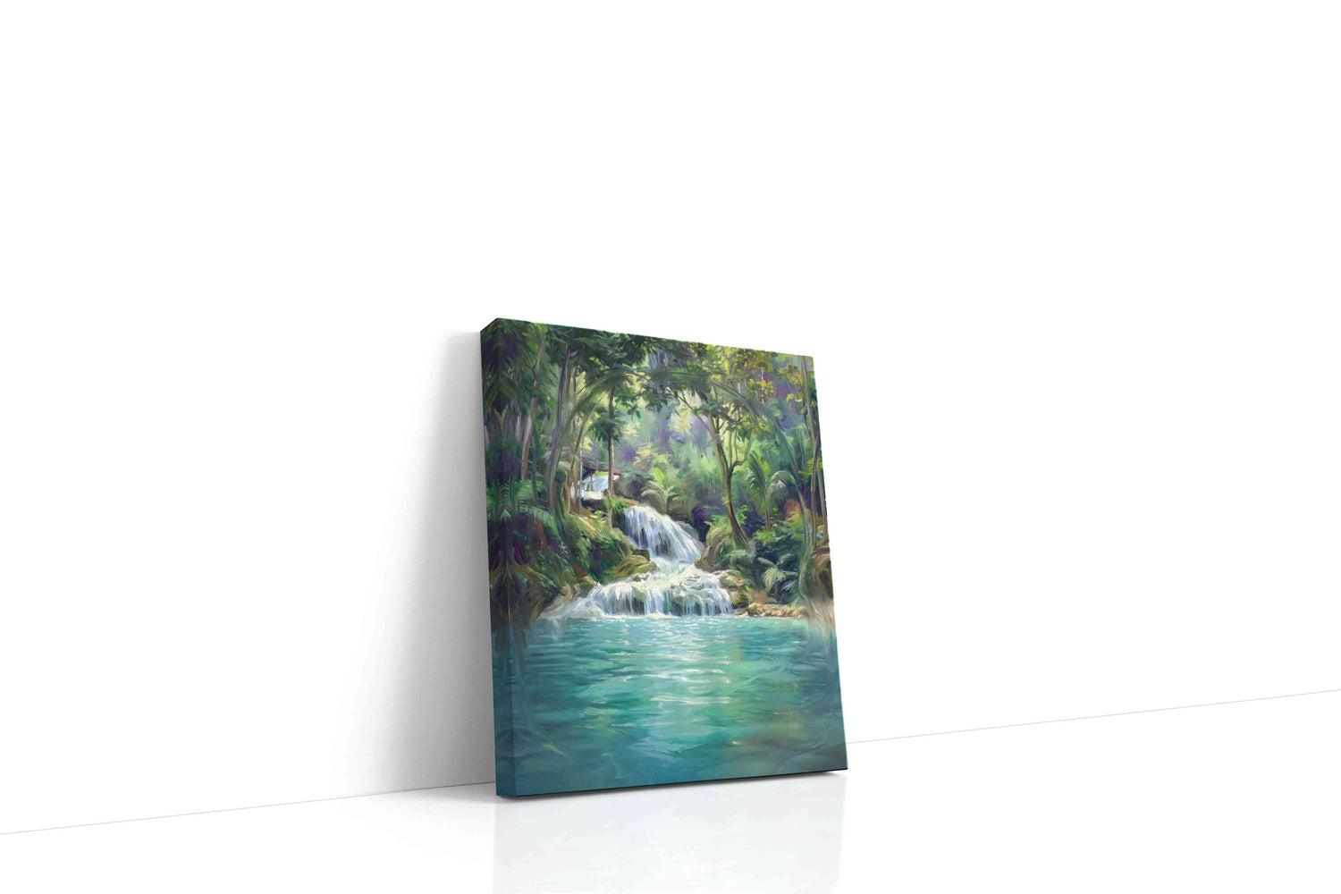 Whispering Falls of Serenity landscape canvas print, gallery-wrapped, ready to hang